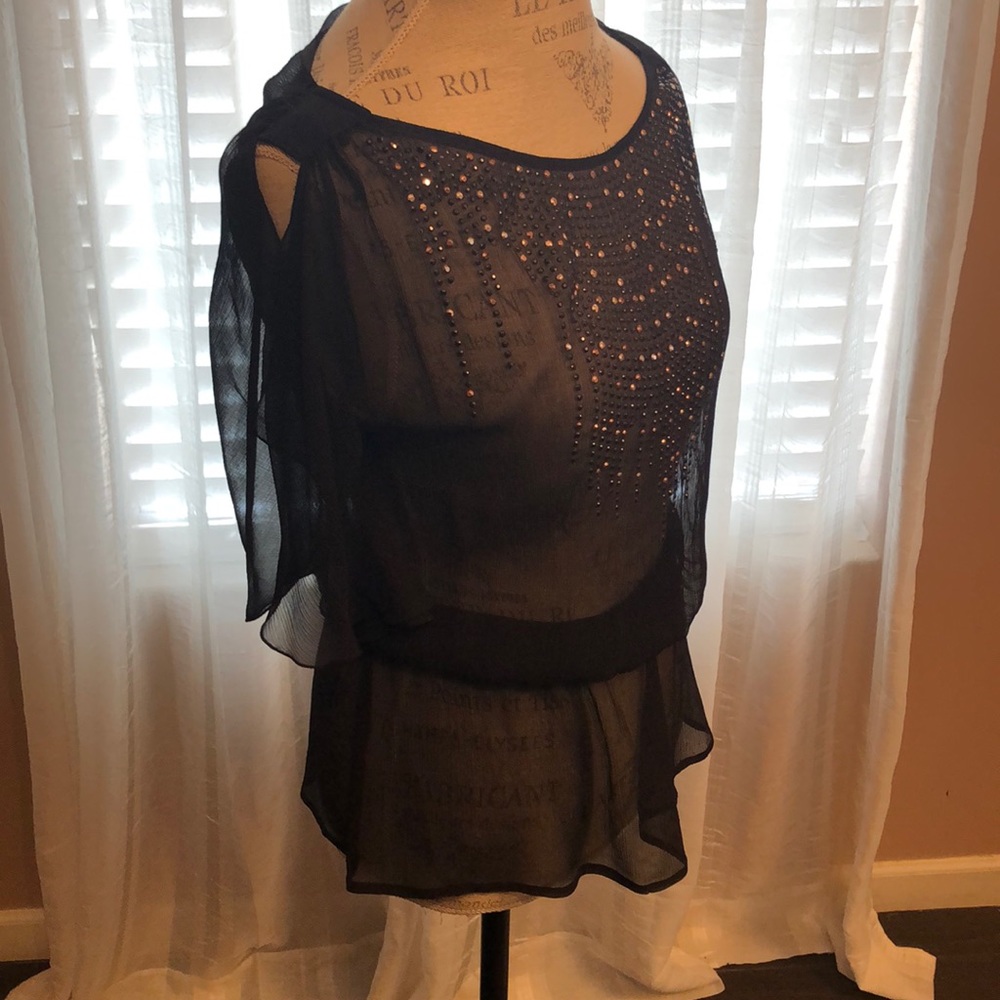Sheer top with included camisole